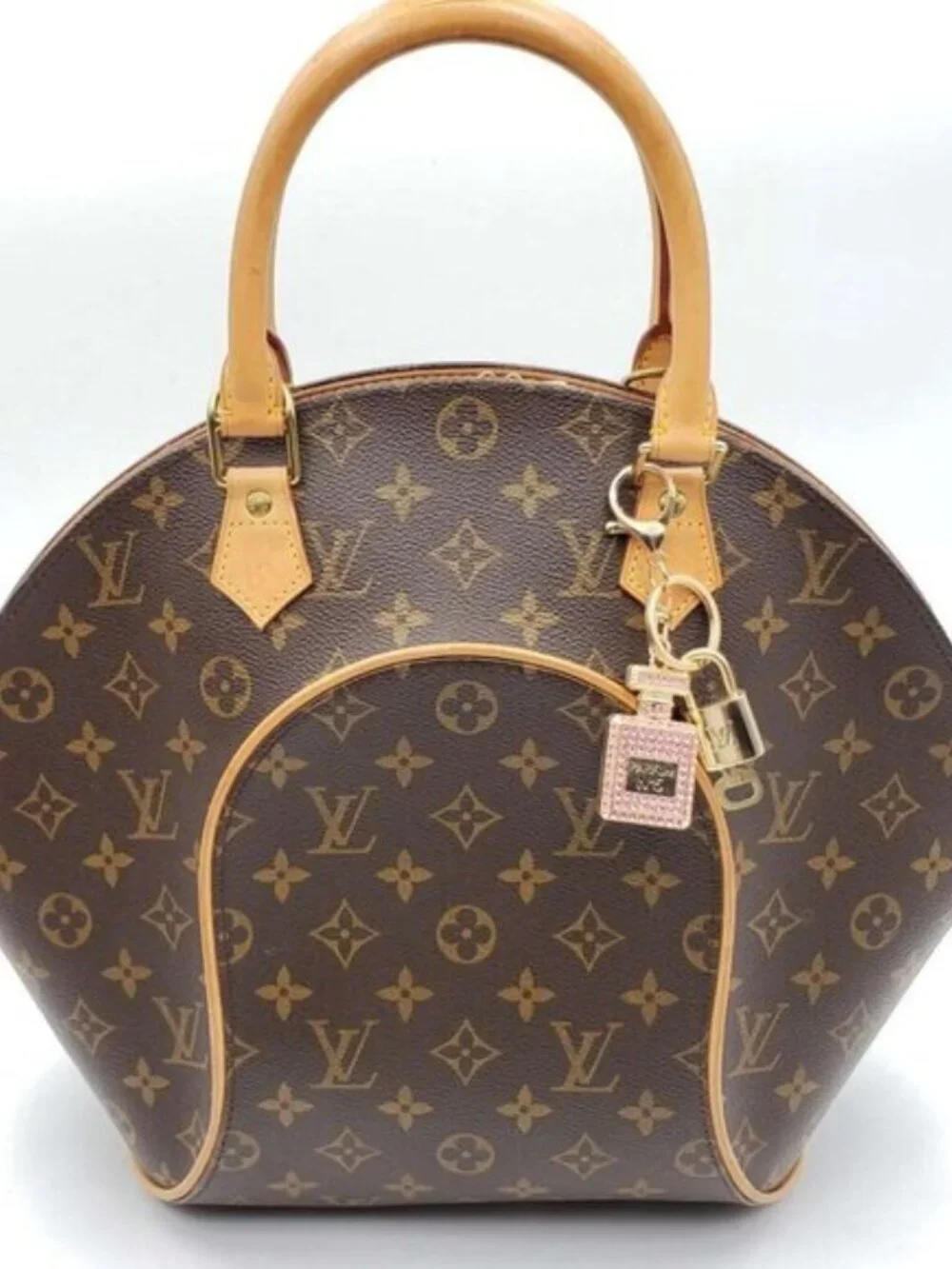 LV Authentic Gold Padlock 🔒 Key Set w/ Unbranded Keychain N5 Bottle Charm